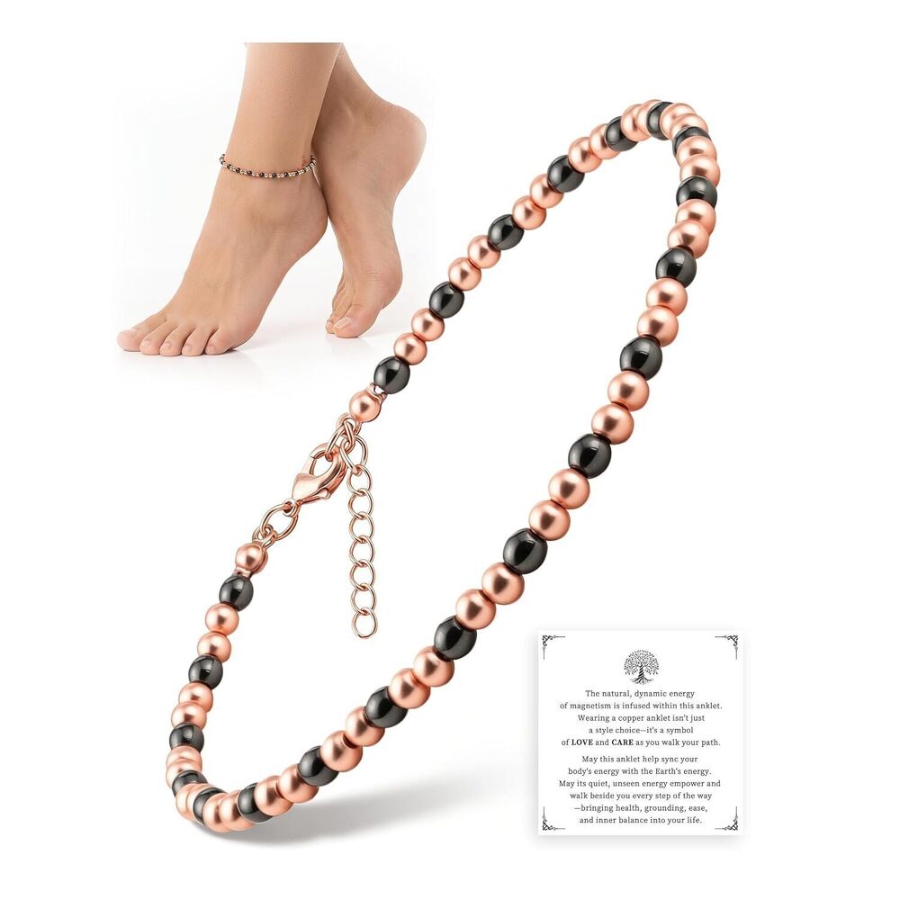 Copper Anklet for Women Pure Magnetic Ankle Bracelets for Women